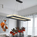 Indoor decor square pendant lights modern led crystal pendant chandelier lamp